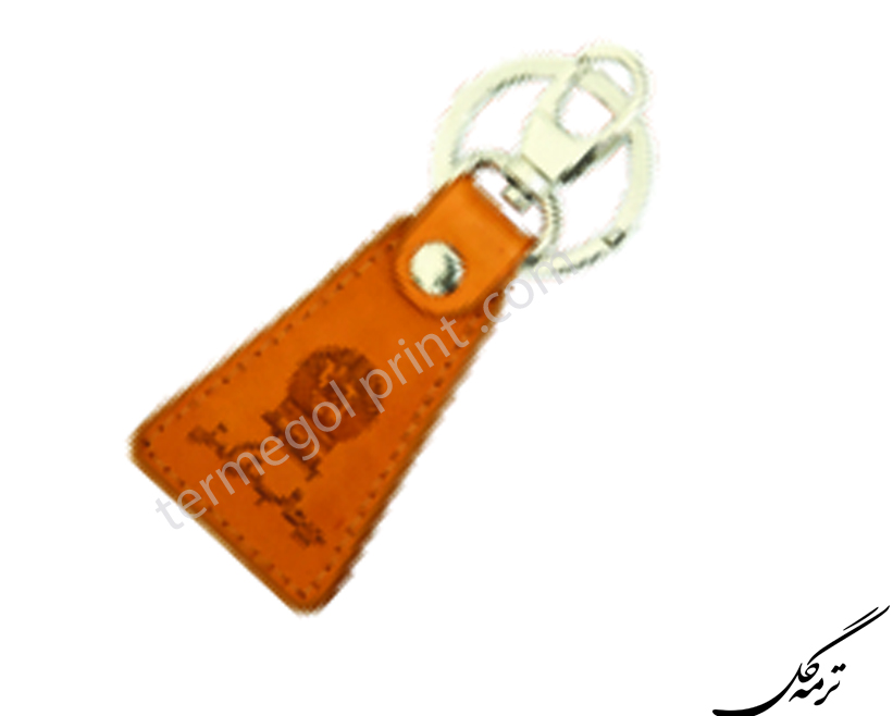 جاکلیدی چرم دو حلقه مثلثی زاویه هلال کد2151