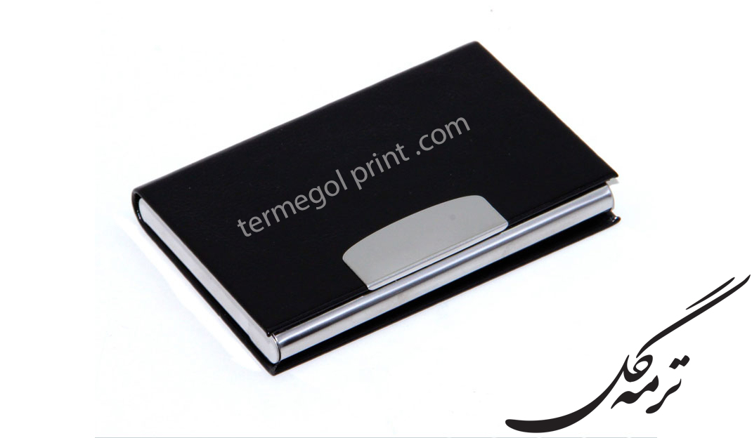 جاکارتی چرم پلاک وسط مشکی-نقره ای کد 1965/DO